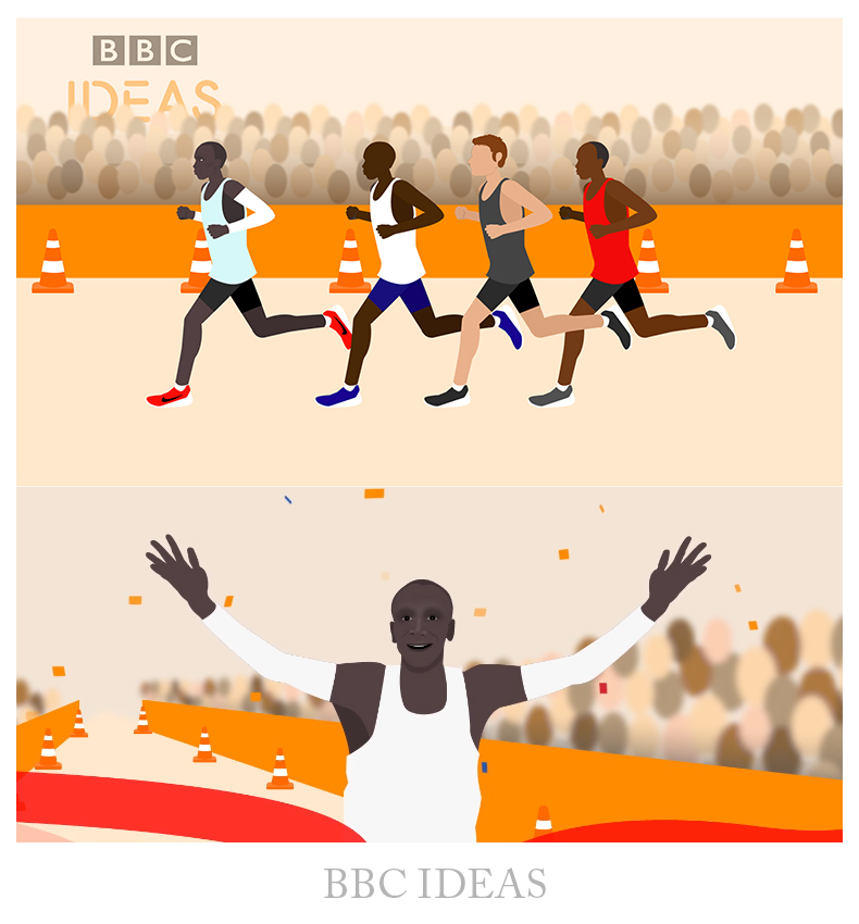 2D Character Design: Eliud Kipchoge for BBC Ideas