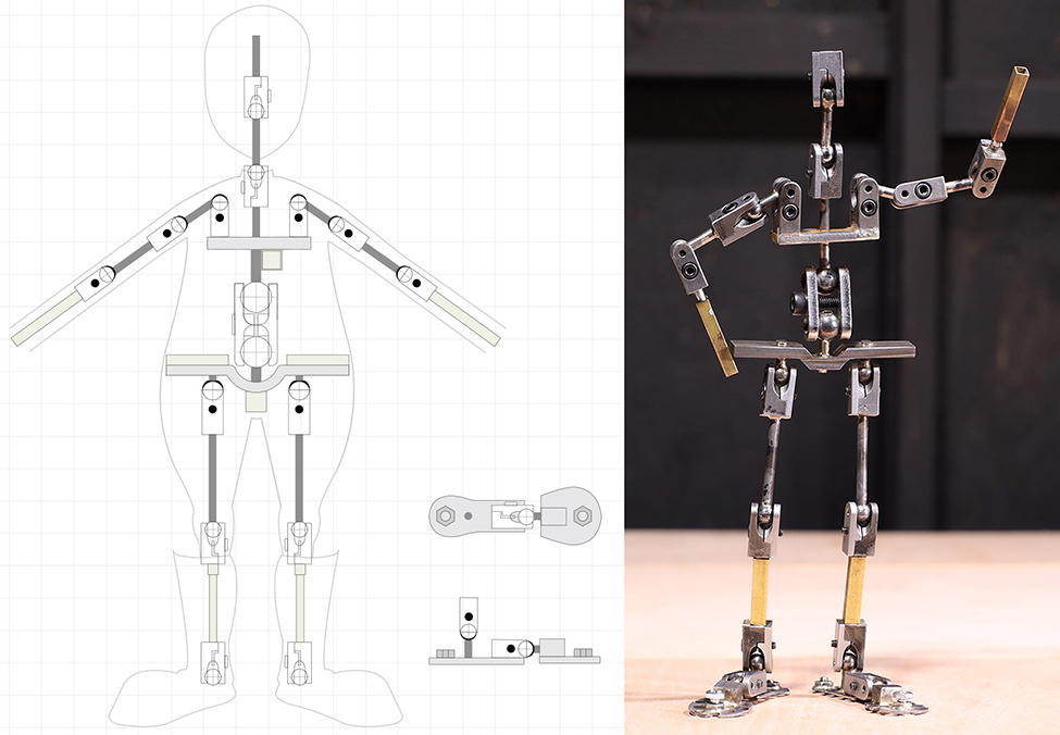 Stop frame ball and socket technical design and final ball and socket armature